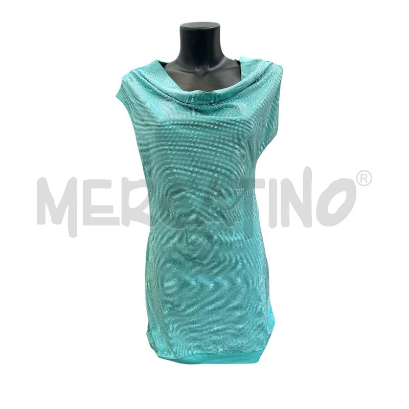 VESTITO DONNA LIU JO TURCHESE BRILLANTINI | Mercatino dell'Usato Rivoli 1