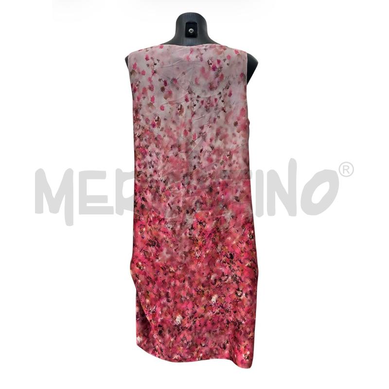 VESTITO DONNA MARINA RINALDI 100 SETA FANTASY FUCSIA ROSA | Mercatino dell'Usato Rivoli 2
