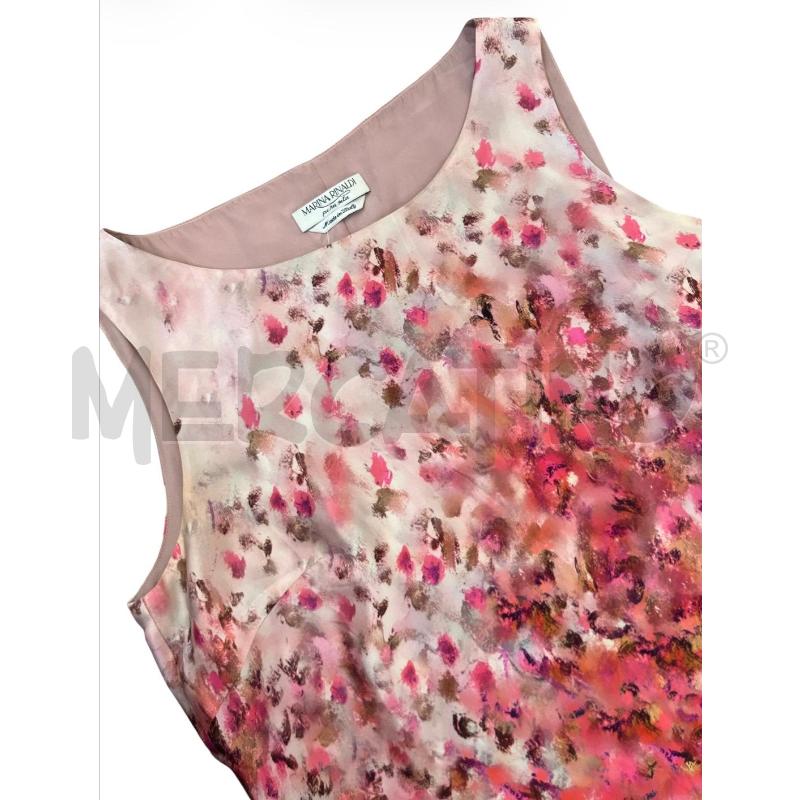 VESTITO DONNA MARINA RINALDI 100 SETA FANTASY FUCSIA ROSA | Mercatino dell'Usato Rivoli 3