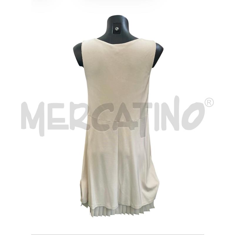 VESTITO DONNA MAXMARA CREMA SCOLLO PERLINE PAILLETTES NERE | Mercatino dell'Usato Rivoli 2