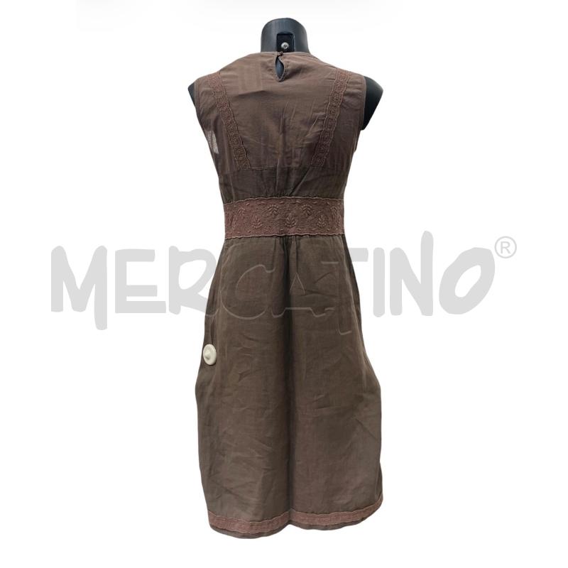 VESTITO DONNA MAX MARA WEEKEND MARRONE MISTO LINO | Mercatino dell'Usato Rivoli 2