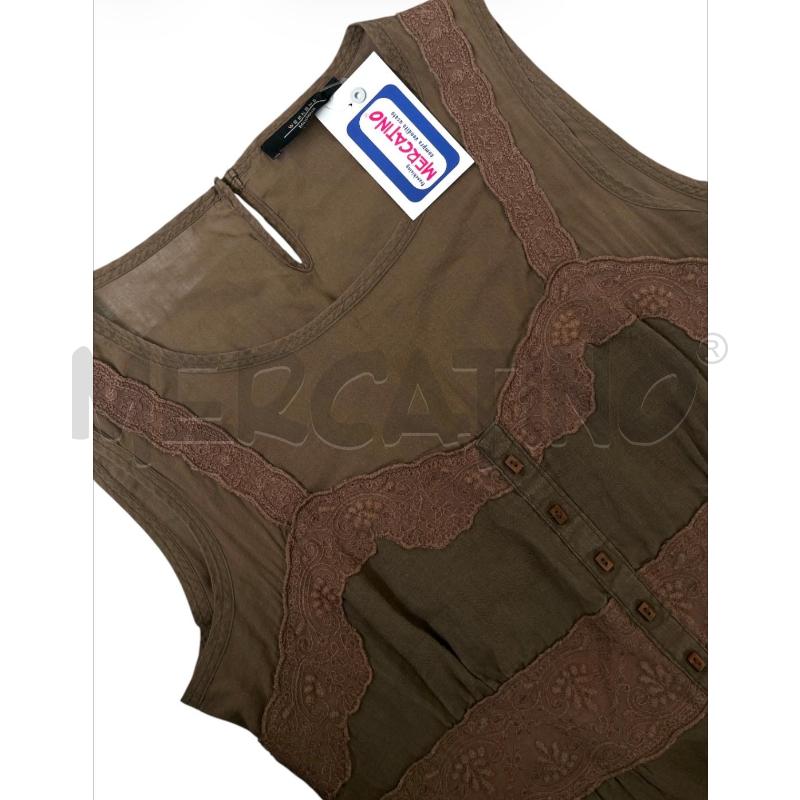 VESTITO DONNA MAX MARA WEEKEND MARRONE MISTO LINO | Mercatino dell'Usato Rivoli 3