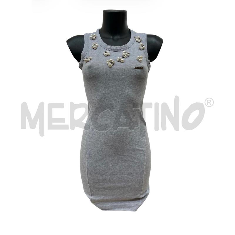 VESTITO DONNA MET GRIGIO SCOLLO PERLE  | Mercatino dell'Usato Rivoli 1