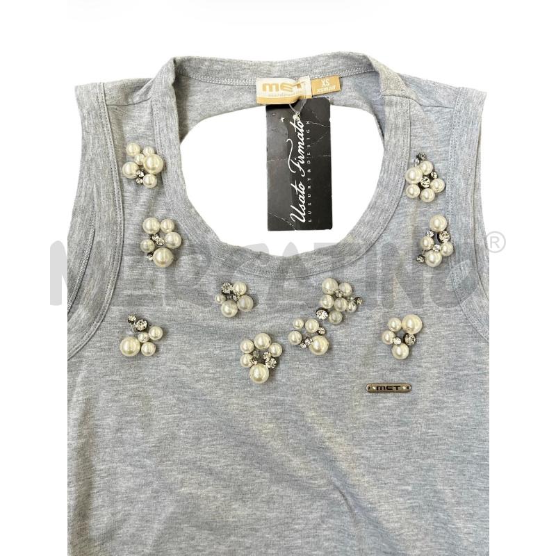 VESTITO DONNA MET GRIGIO SCOLLO PERLE  | Mercatino dell'Usato Rivoli 3
