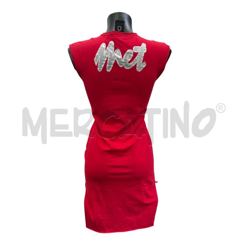 VESTITO DONNA MET ROSSO RETRO LOGO GLITTER | Mercatino dell'Usato Rivoli 2