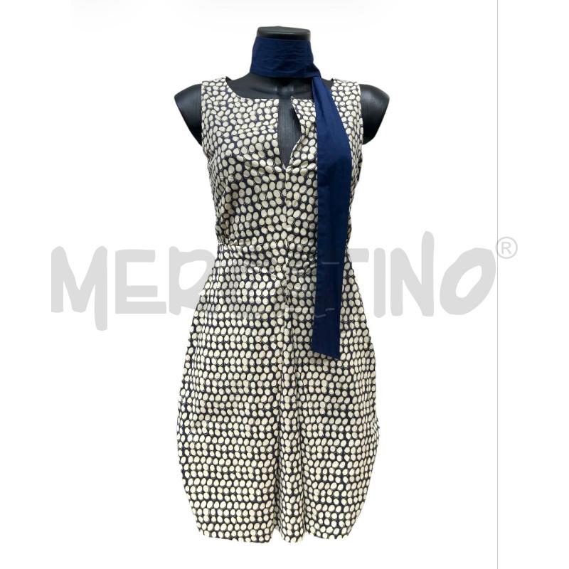 VESTITO DONNA NIU BLU POIS GIALLI CON CINTURONE | Mercatino dell'Usato Rivoli 1