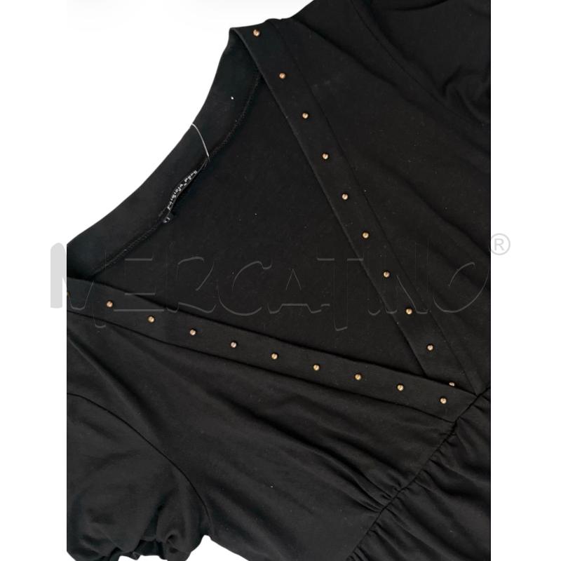 VESTITO DONNA PATRIZIA PEPE NERO COLLO V BORCHIETTE | Mercatino dell'Usato Rivoli 3