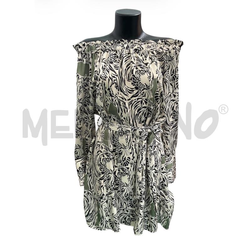 VESTITO DONNA REBELQUEEN BY LIU JO CREMA ANIMALIER | Mercatino dell'Usato Rivoli 1