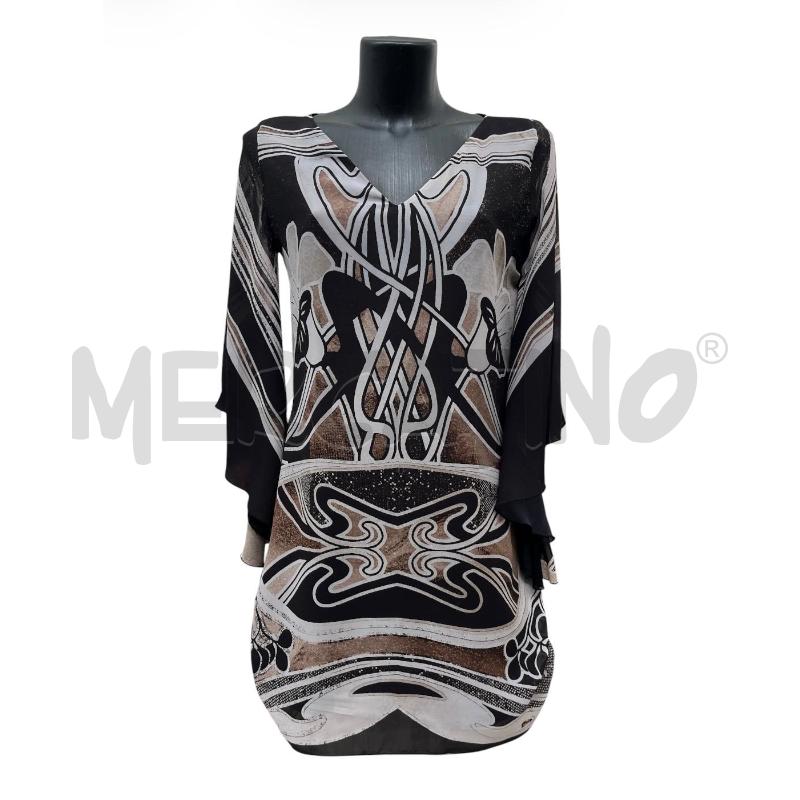 VESTITO DONNA RINASCIMENTO NERO VELATO FANTASY MARR GRIGIO | Mercatino dell'Usato Rivoli 1