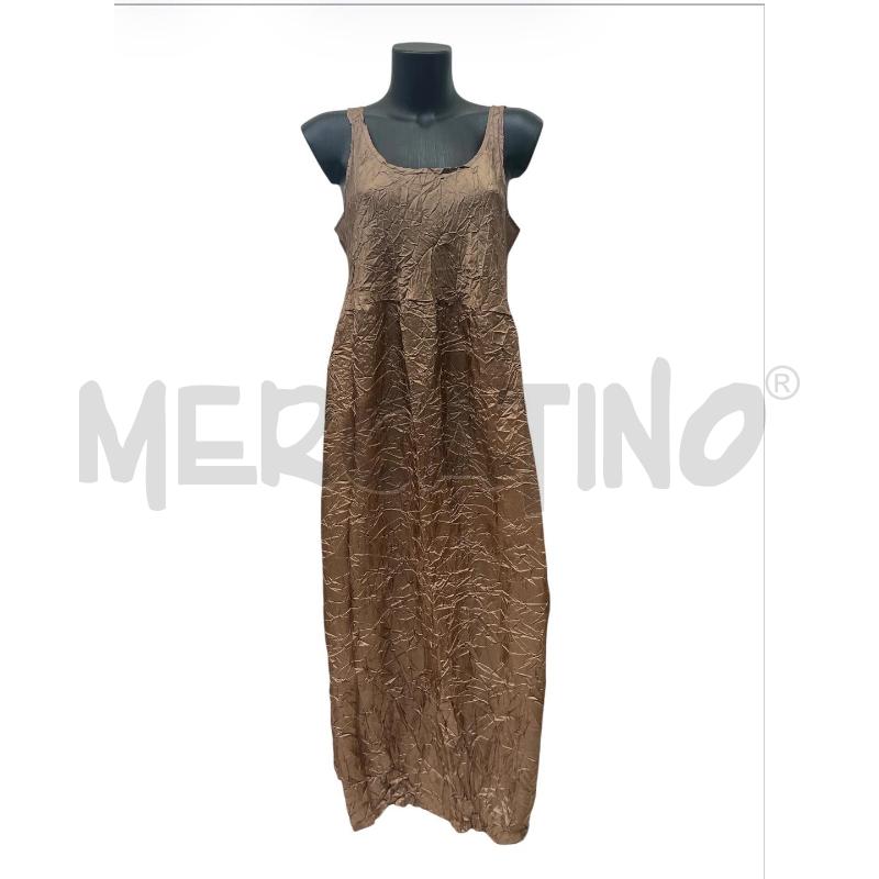 VESTITO DONNA SANDRO FERRONE MARRONE EFFETTO STROPICCIATO | Mercatino dell'Usato Rivoli 1