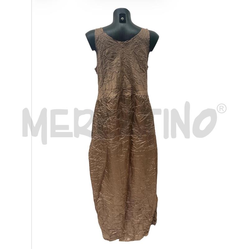 VESTITO DONNA SANDRO FERRONE MARRONE EFFETTO STROPICCIATO | Mercatino dell'Usato Rivoli 2