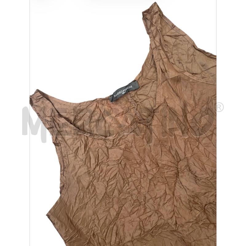 VESTITO DONNA SANDRO FERRONE MARRONE EFFETTO STROPICCIATO | Mercatino dell'Usato Rivoli 3