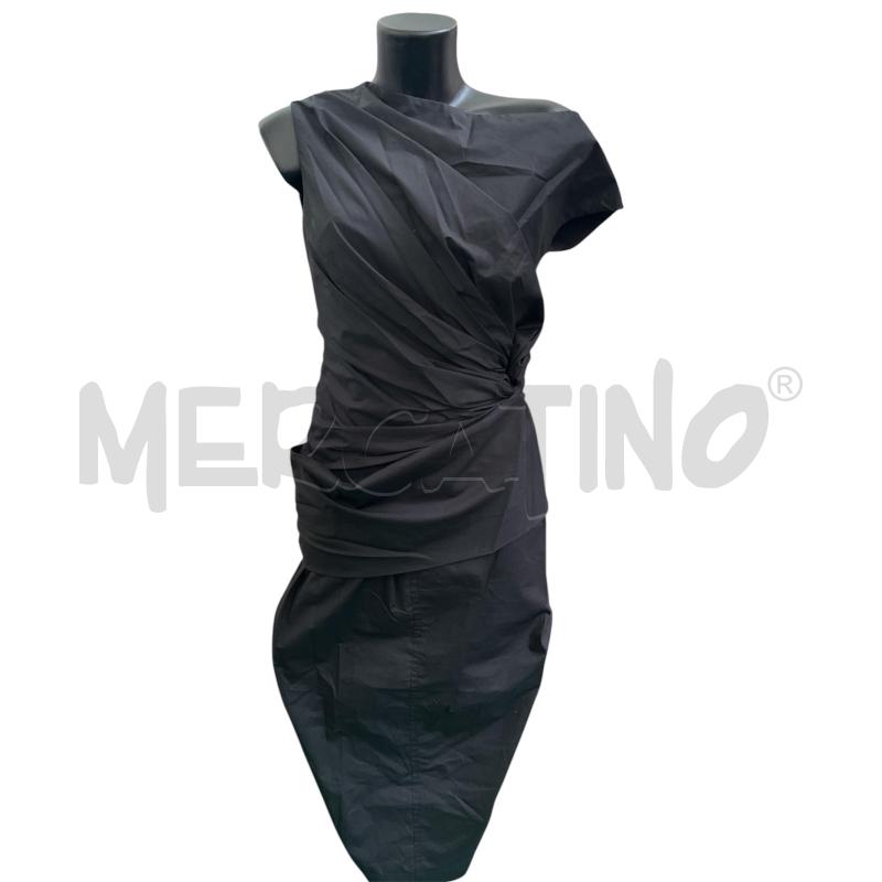 VESTITO DONNA SU NERO LUNGO FIOCCO LATERALE | Mercatino dell'Usato Rivoli 1