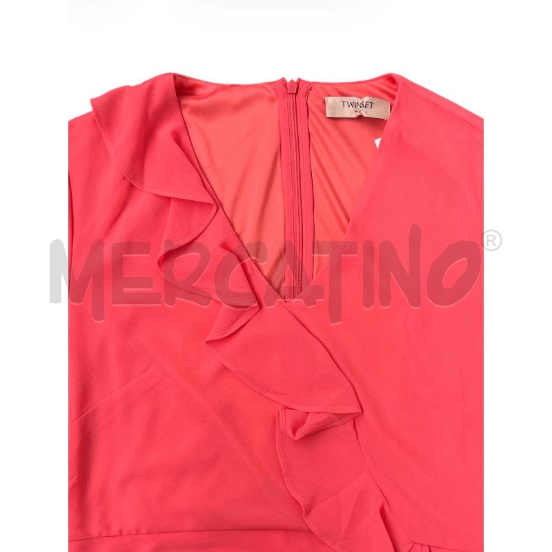 VESTITO DONNA TWIN SET CORALLO VOULANT | Mercatino dell'Usato Rivoli 3