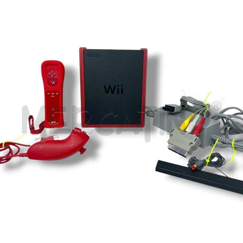 WII MINI ROSSA CONTROLLER + NUNCHUCK CAVI ORIGINALI | Mercatino dell'Usato Rivoli 2