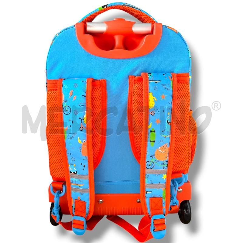 ZAINO TROLLEY CARIOCA AZZURRO BORN TO SKATE  | Mercatino dell'Usato Rivoli 3