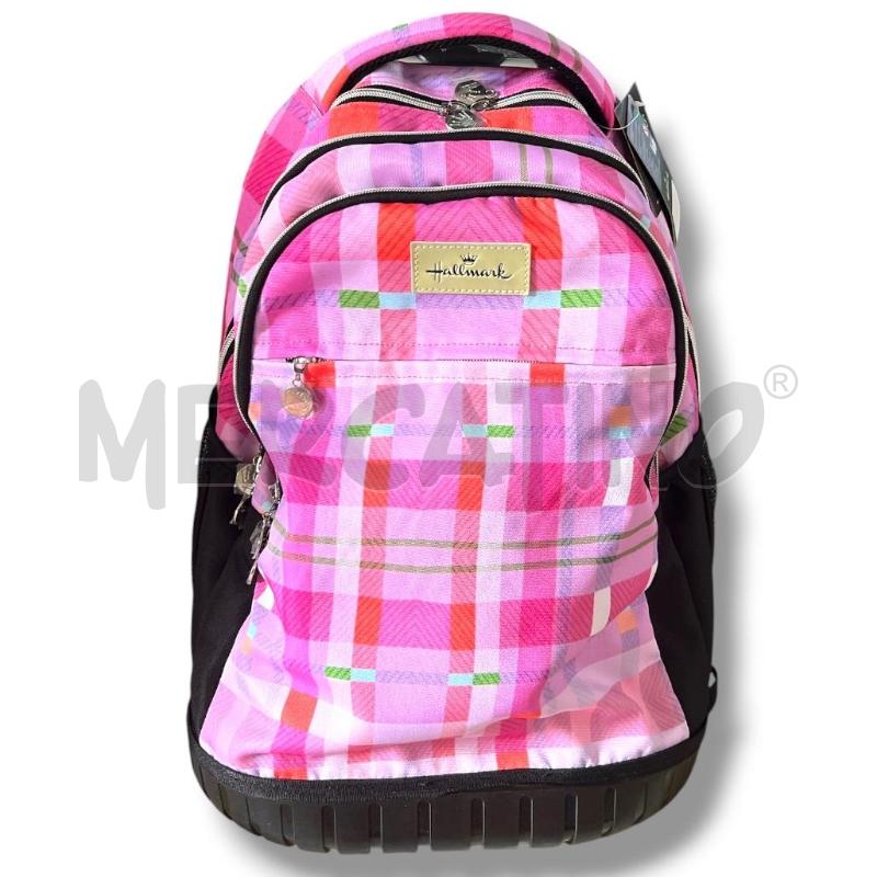 ZAINO TROLLEY HALLMARK QUADRATI ROSA | Mercatino dell'Usato Rivoli 1