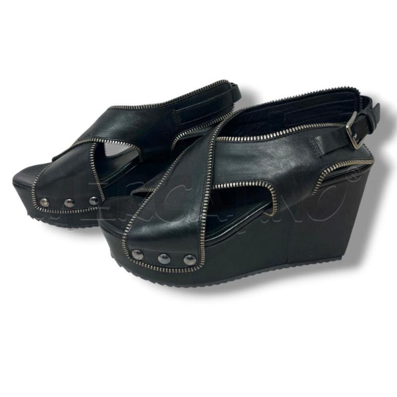 ZEPPA VIC MATIÈ PELLE NERE BORDO ZIP | Mercatino dell'Usato Rivoli 3