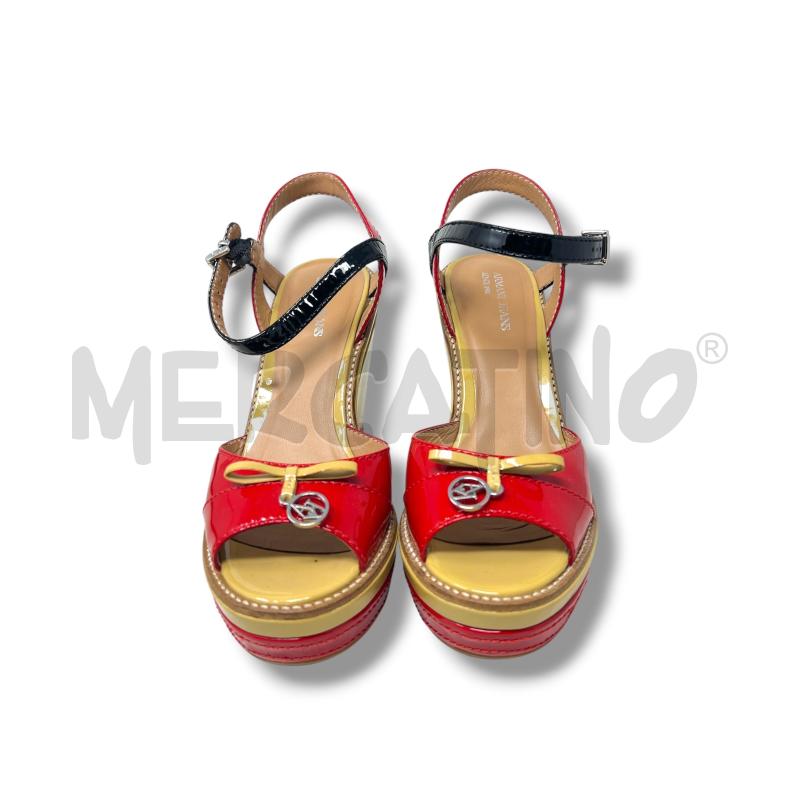 ZEPPE DONNA ARMANI JEANS VERNICE BEIGE ROSSE | Mercatino dell'Usato Rivoli 1