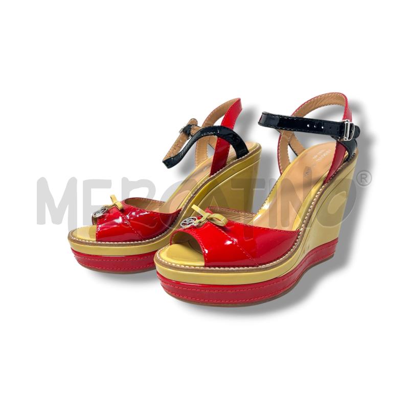 ZEPPE DONNA ARMANI JEANS VERNICE BEIGE ROSSE | Mercatino dell'Usato Rivoli 2
