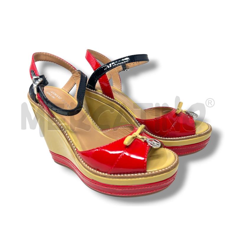 ZEPPE DONNA ARMANI JEANS VERNICE BEIGE ROSSE | Mercatino dell'Usato Rivoli 4