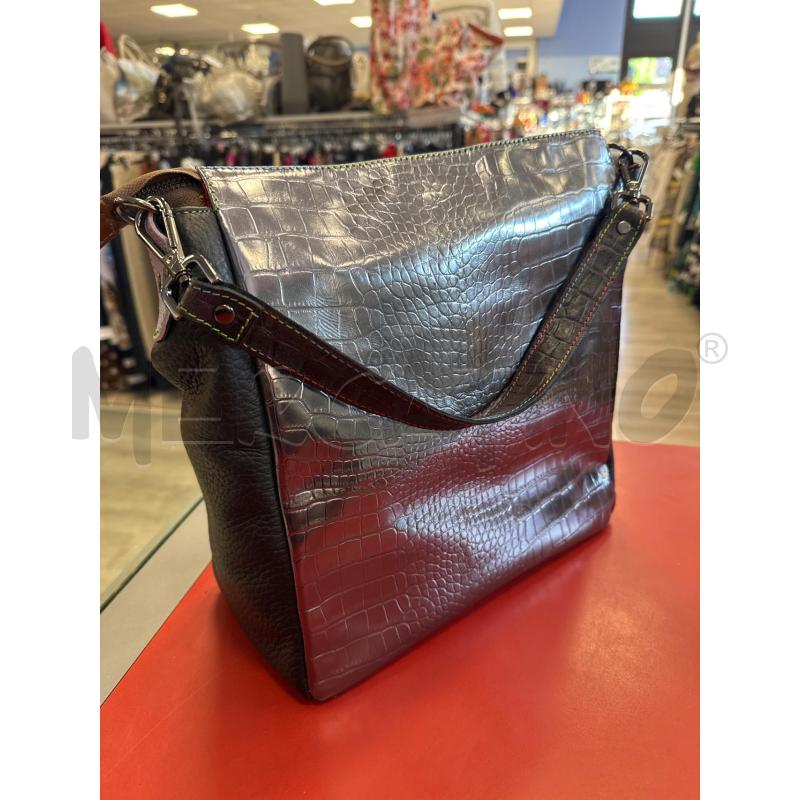 BORSA D EBARRITO PELLE DORATA LUREX CAVALLINO VERDE MACULATO | Mercatino dell'Usato Rivarolo canavese 2