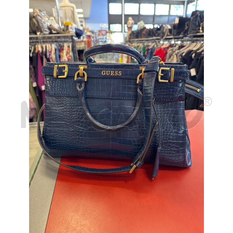 BORSA D GUESS BLU EFFETTO COCCO | Mercatino dell'Usato Rivarolo canavese 1