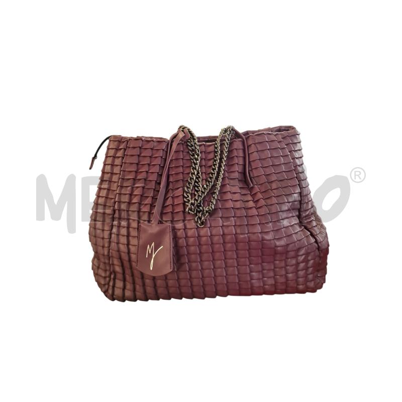 BORSA D MANILA GRACE MELANZANA PIEGHINE | Mercatino dell'Usato Rivarolo canavese 1