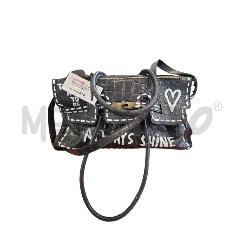BORSA D MI BAG PELLE COCCO SCRITTE BNC  | Mercatino dell'Usato Rivarolo canavese 1