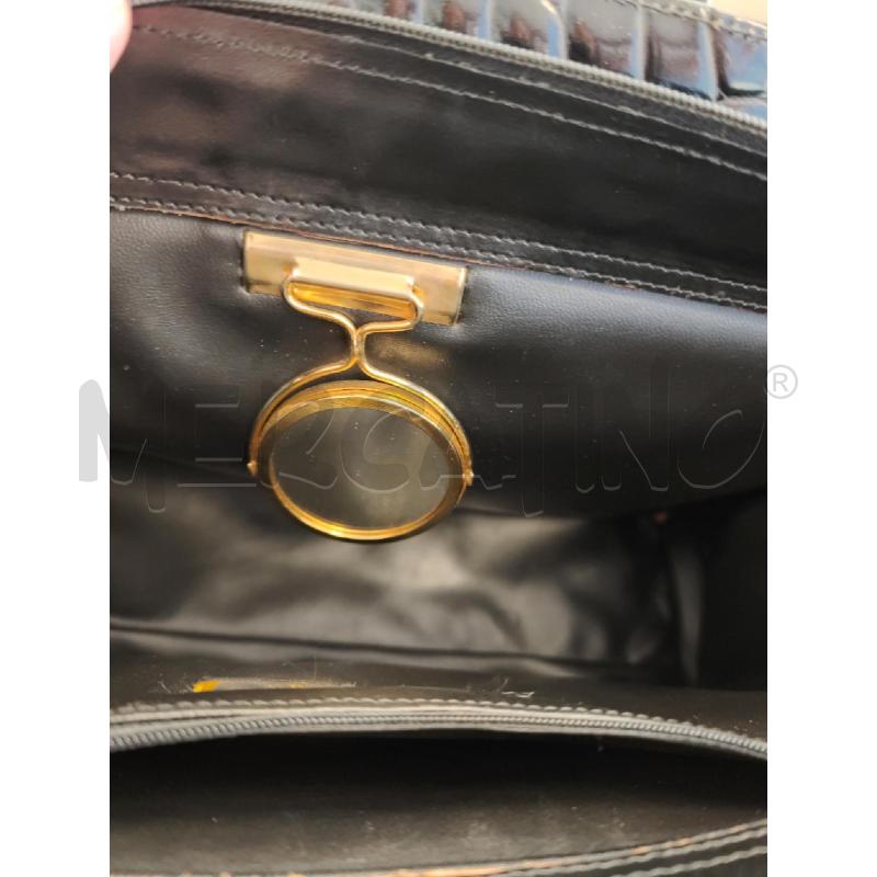 BORSA D SIR WILSON NERA LUCIDA STAMPA COCCO | Mercatino dell'Usato Rivarolo canavese 3