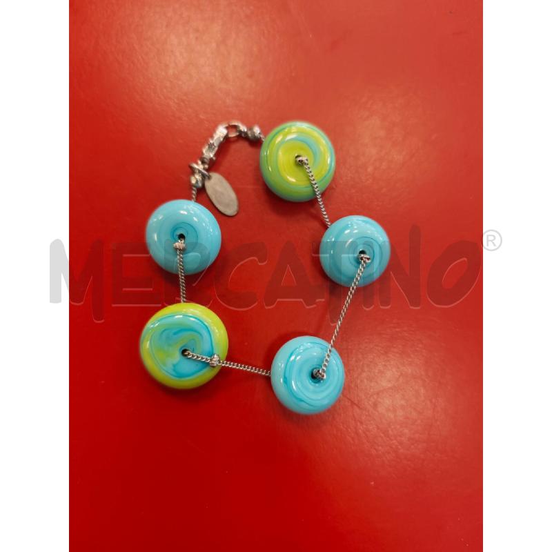 BRACCIALE ANTICA MURRINA CELESTE VERDE | Mercatino dell'Usato Rivarolo canavese 1