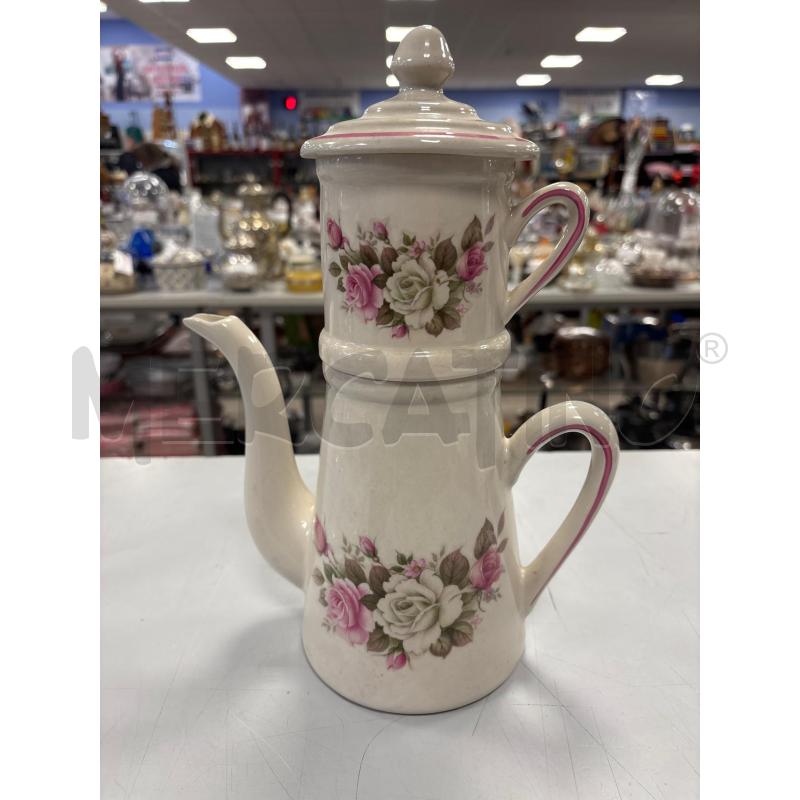 CAFFETTIERA CERAMICA MADE IN FRANCE LML FIORI  | Mercatino dell'Usato Rivarolo canavese 1