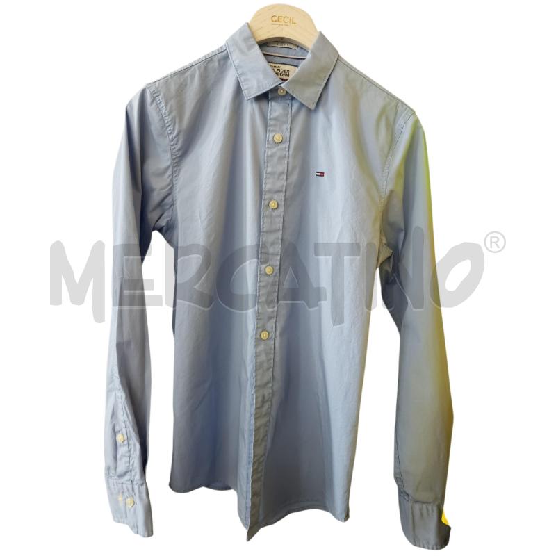 CAMICIA U TOMMY HILFIGER CELESTE | Mercatino dell'Usato Rivarolo canavese 1