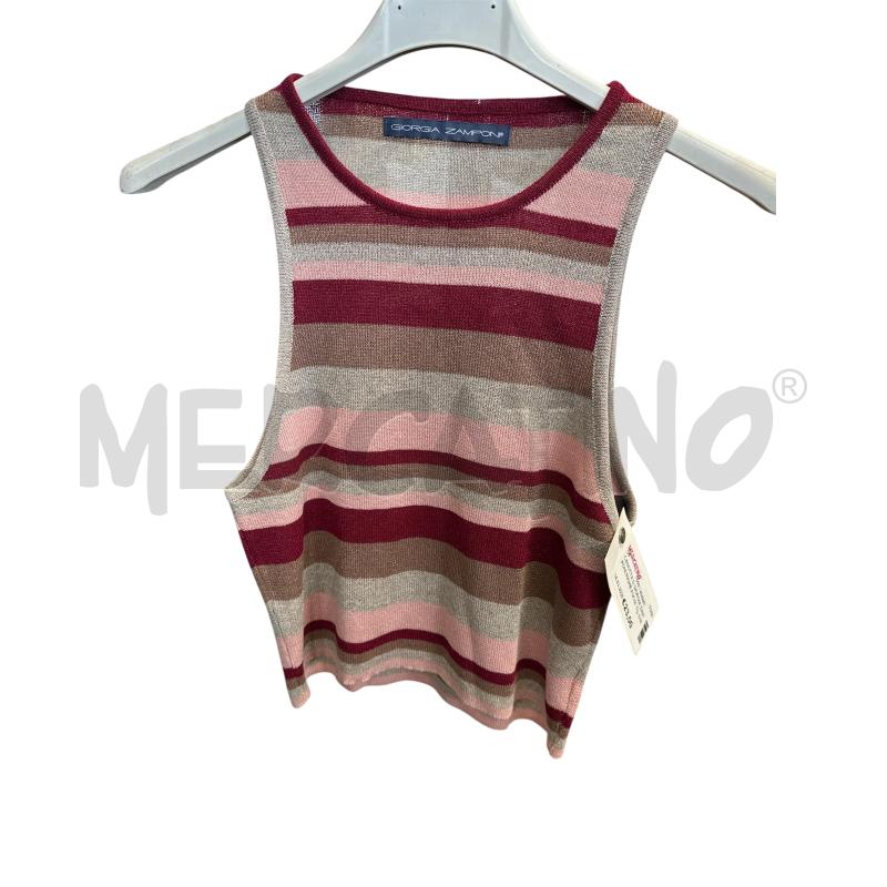 CANOTTA D GIORGIA ZAMPONI RIGHE FUCSIA ROSA MARRONE | Mercatino dell'Usato Rivarolo canavese 1