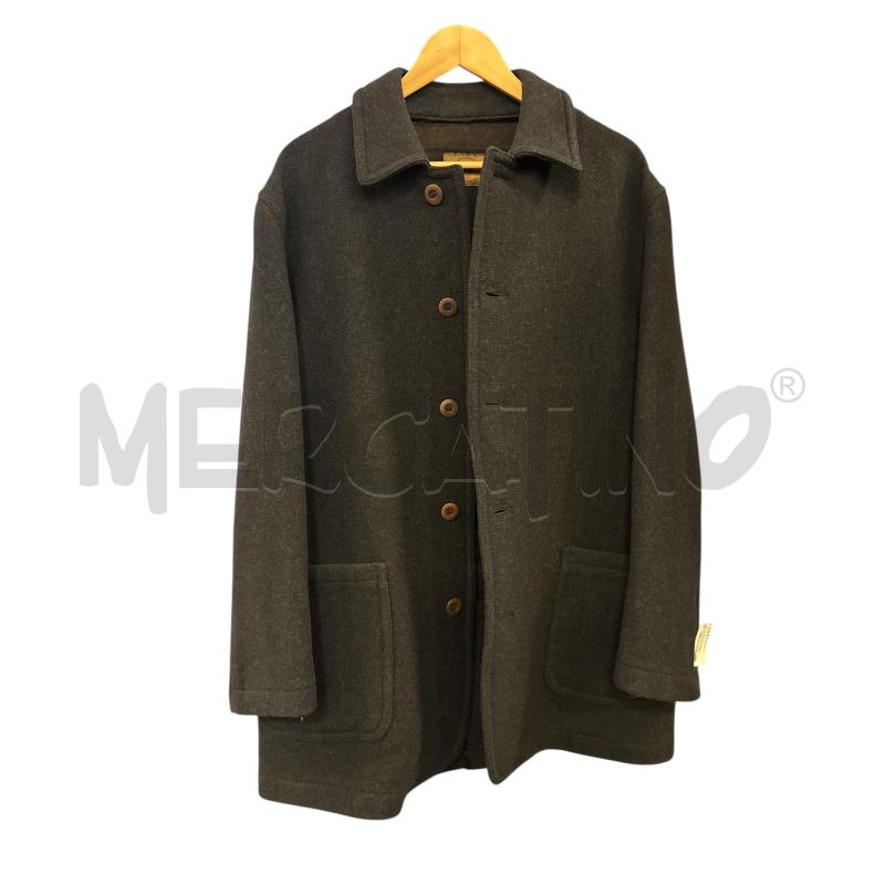 CAPPOTTO U KOINÈ LANA NERO INTERNO RIGHE MARR | Mercatino dell'Usato Rivarolo canavese 1