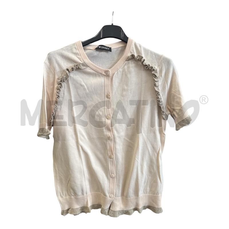 CARDIGAN D TWINSET BEIGE BRD LUREX | Mercatino dell'Usato Rivarolo canavese 1