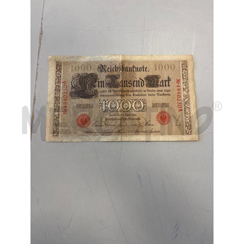 CARTA MONETA 1000 FRANCHI GERMANIA  | Mercatino dell'Usato Rivarolo canavese 1