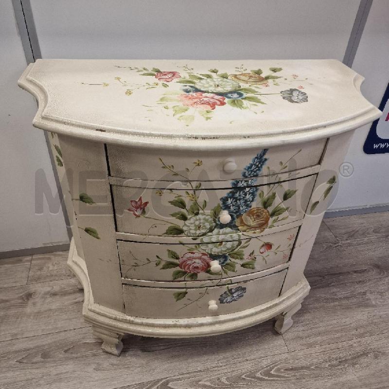 CASSETTIERA DECOUPAGE 4CASSETTI FIORI | Mercatino dell'Usato Rivarolo canavese 1