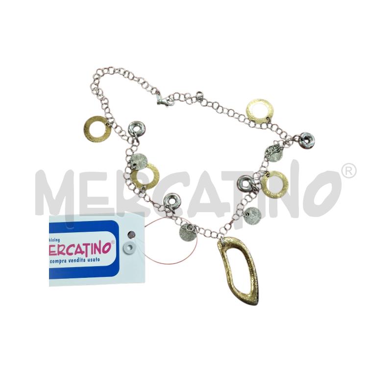 COLLANA AG CERCHI DORATI MARTELLATI | Mercatino dell'Usato Rivarolo canavese 1