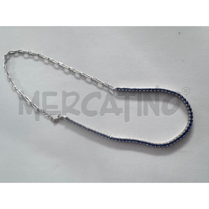 COLLANA AG METÀ TENNIS BLU CATENA | Mercatino dell'Usato Rivarolo canavese 1