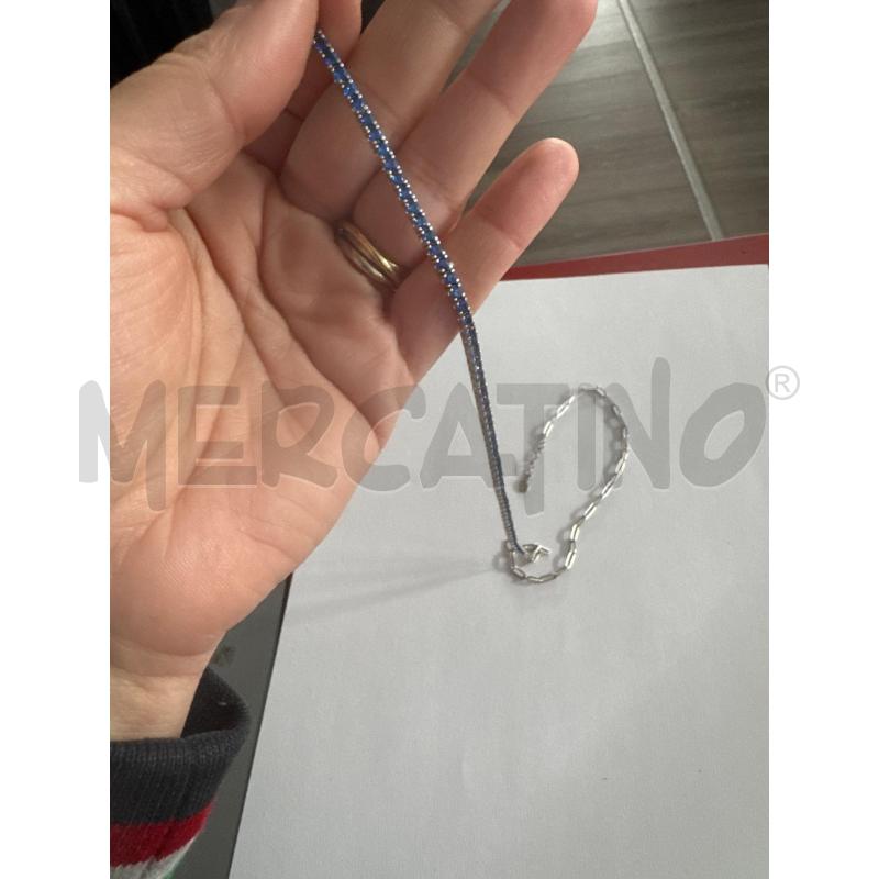 COLLANA AG METÀ TENNIS BLU CATENA | Mercatino dell'Usato Rivarolo canavese 3