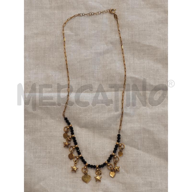 COLLANA AG PERLINE NERE CIONDOLI | Mercatino dell'Usato Rivarolo canavese 1