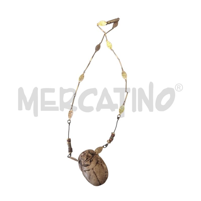 COLLANA VINTAGE SCARABEO INTAGLIATO  | Mercatino dell'Usato Rivarolo canavese 1