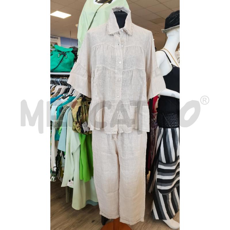 COMPLETO D LINEN GIOYA BEIGE LINO | Mercatino dell'Usato Rivarolo canavese 1
