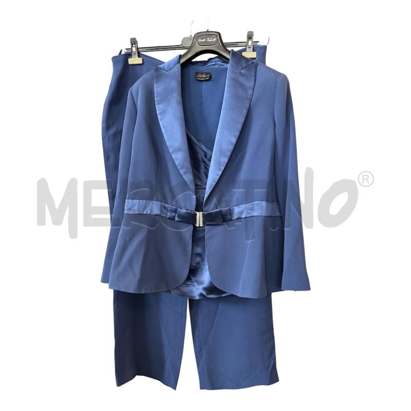 COMPLETO D LUISA SPAGNOLI SETA BLU | Mercatino dell'Usato Rivarolo canavese 1