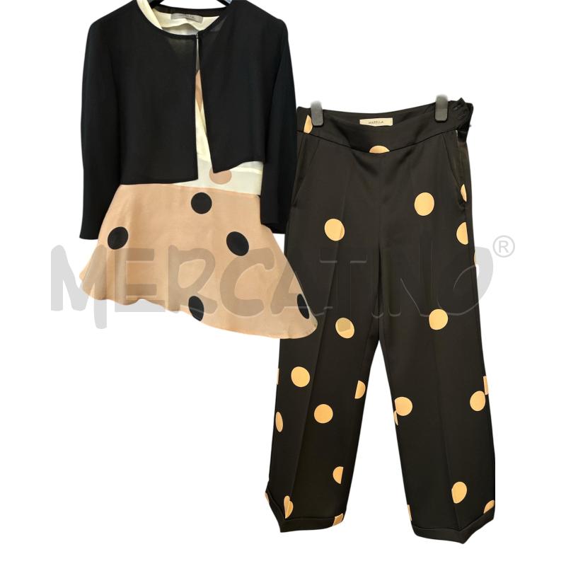COMPLETO D MARELLA POIS NERO/BEIGE/CREMA 3PZ | Mercatino dell'Usato Rivarolo canavese 1