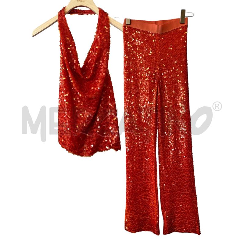 COMPLETO D PATRIZIA PEPE ROSSO PAILLETTES  | Mercatino dell'Usato Rivarolo canavese 1