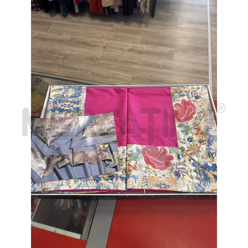 COMPL LENZUOLO MATRIM FUCSIA BRD FLOREALE MISTO SETA | Mercatino dell'Usato Rivarolo canavese 1