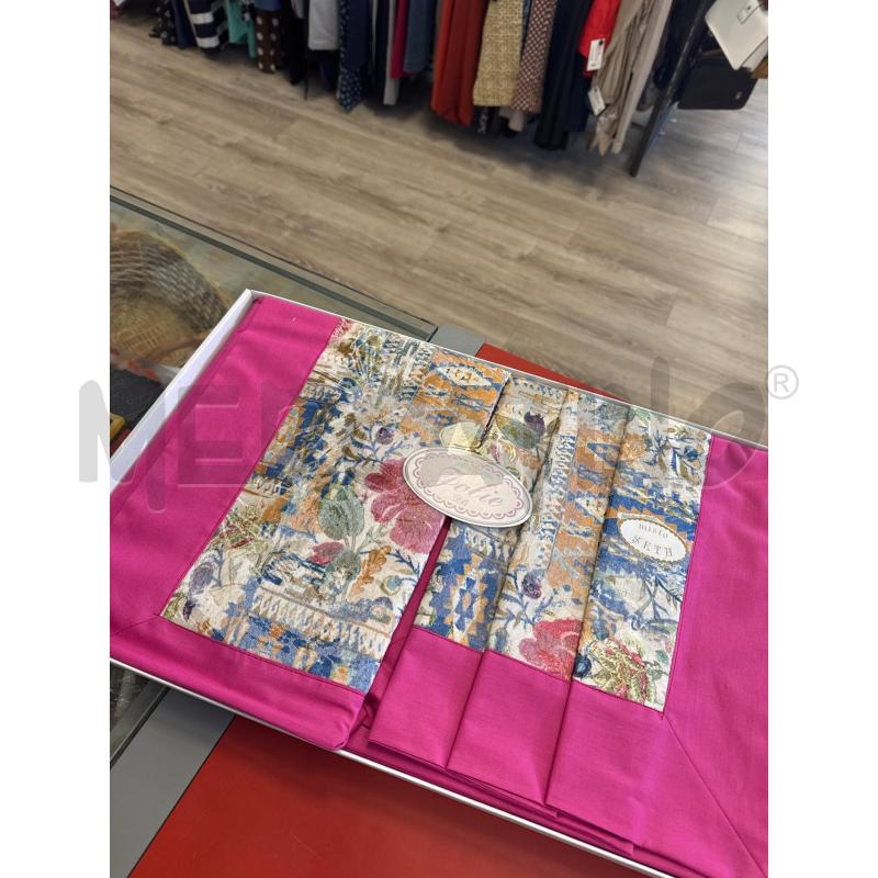 COMPL LENZUOLO MATRIM FUCSIA BRD FLOREALE MISTO SETA | Mercatino dell'Usato Rivarolo canavese 2