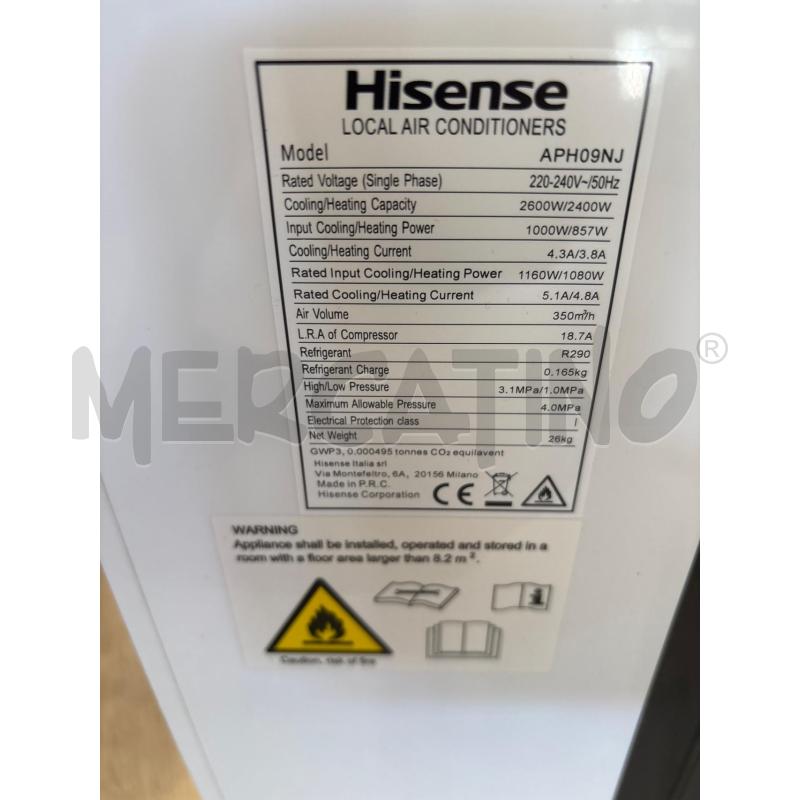 CONDIZIONATORE PORTATILE HISENSE | Mercatino dell'Usato Rivarolo canavese 3